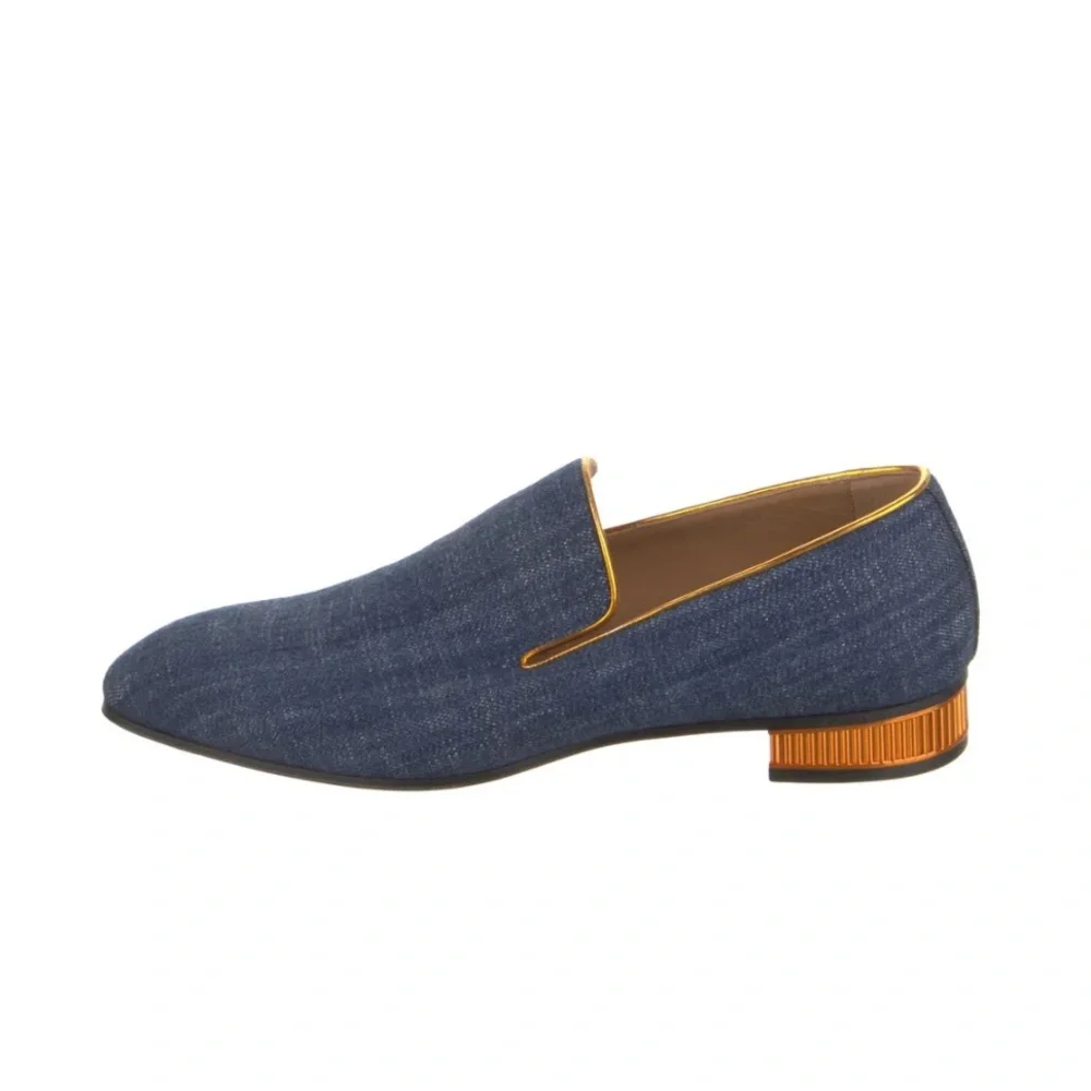 Christian Louboutin Colonnaki Denim Loafers Red Sole | Size EU 43 | NIB